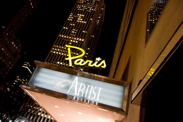 Photograph of the Paris Theatre's marquee by Garrett Ziegler / Flickr